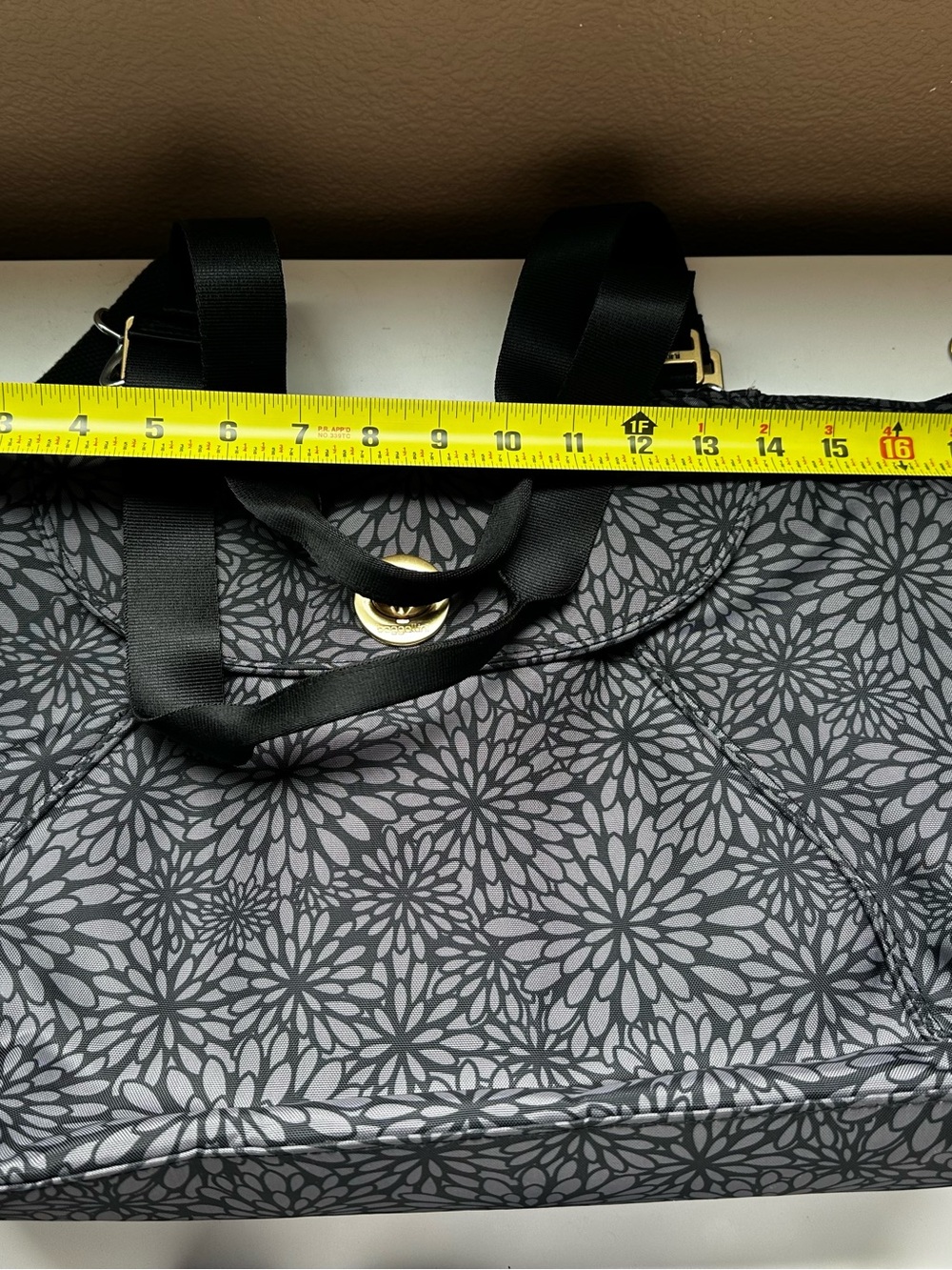Baggalini Midnite Blossom Travel Tote - Picture 8 of 12